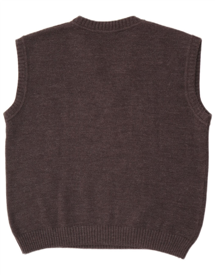 Castello Herren-Weste-Tanktop EU 50 Mittelgraues Polyacryl