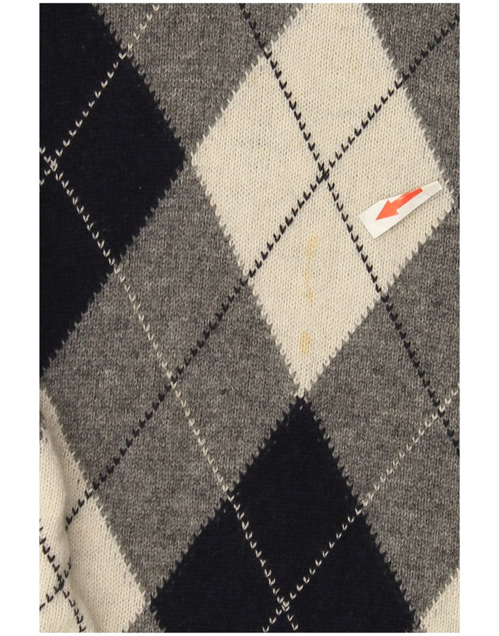 Marks & Spencer Herren Blauer Harbor-Pullover mit V-Ausschnitt Mittelgrau