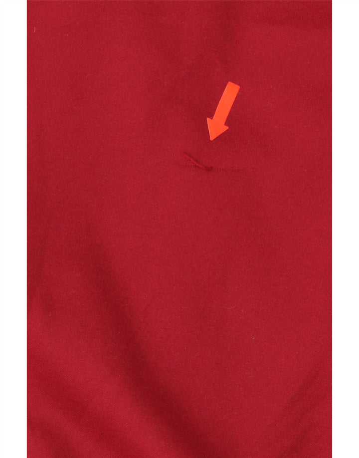 ERREA Herren-Kapuzenpullover mit Reißverschluss, groß, aus rotem Polyester
