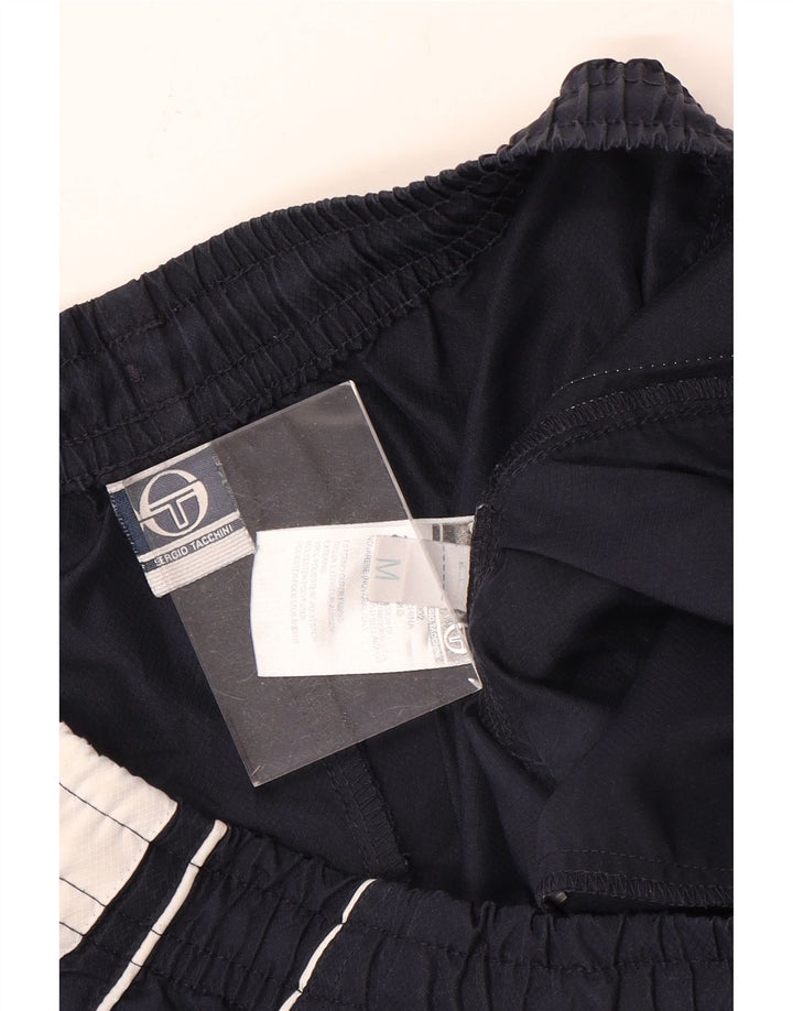 Sergio Tacchini Herren-Sportshorts, mittleres marineblaues Farbblock-Polyester