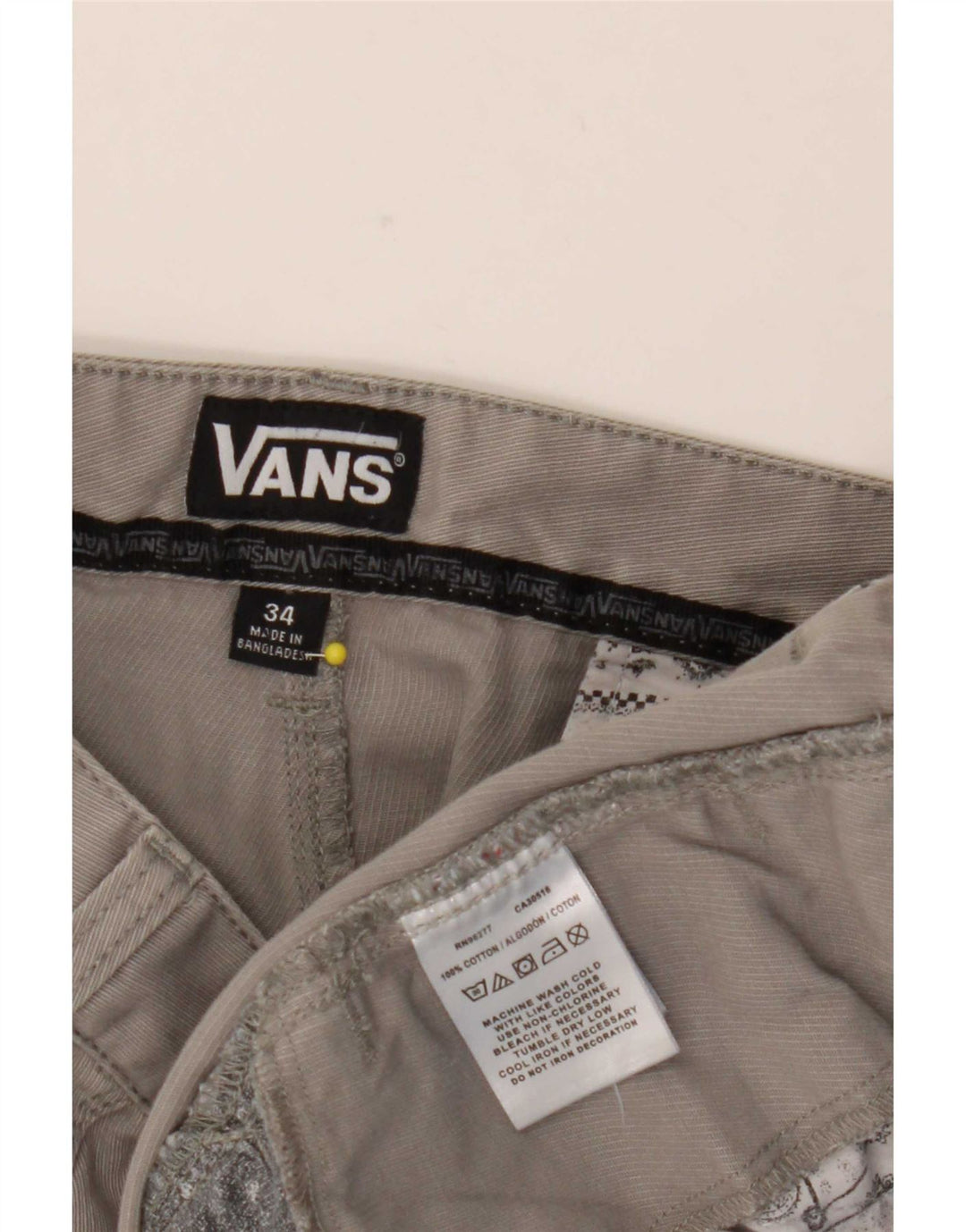 Vans Herren Freizeitshorts W34 Große graue Baumwolle