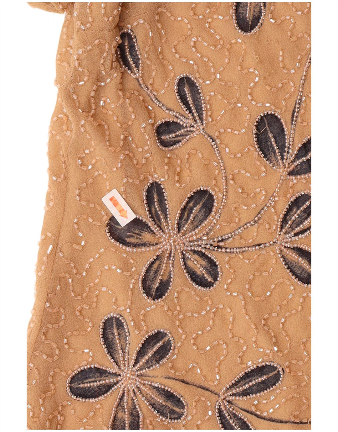 Jacques Vert Damen-Blusenoberteil UK 12 Medium Beige Floral Polyester