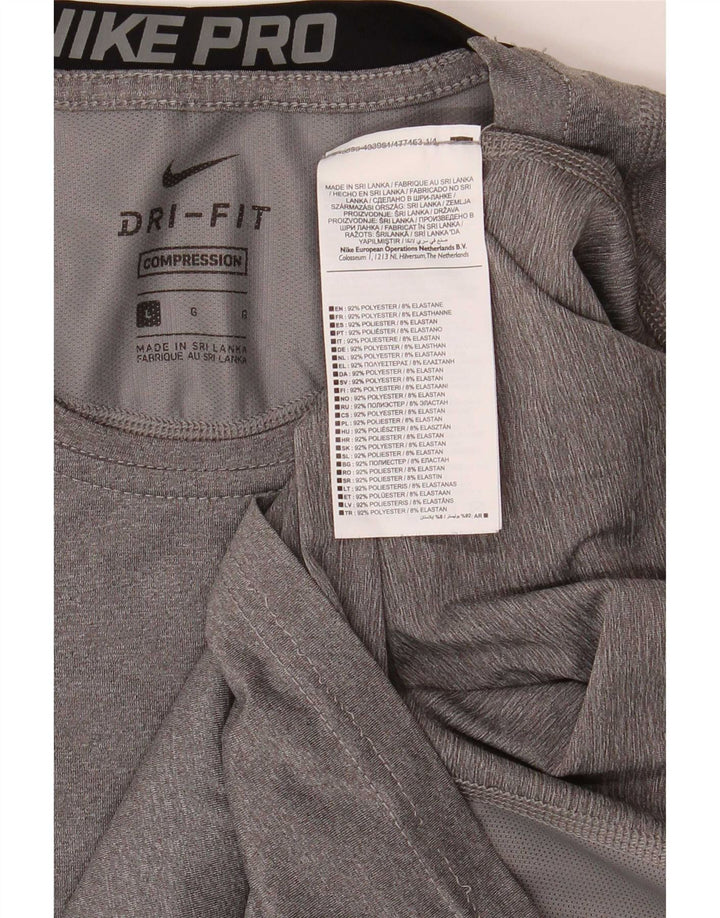 Nike Herren Dri Fit T-Shirt Top Large Grau Polyester