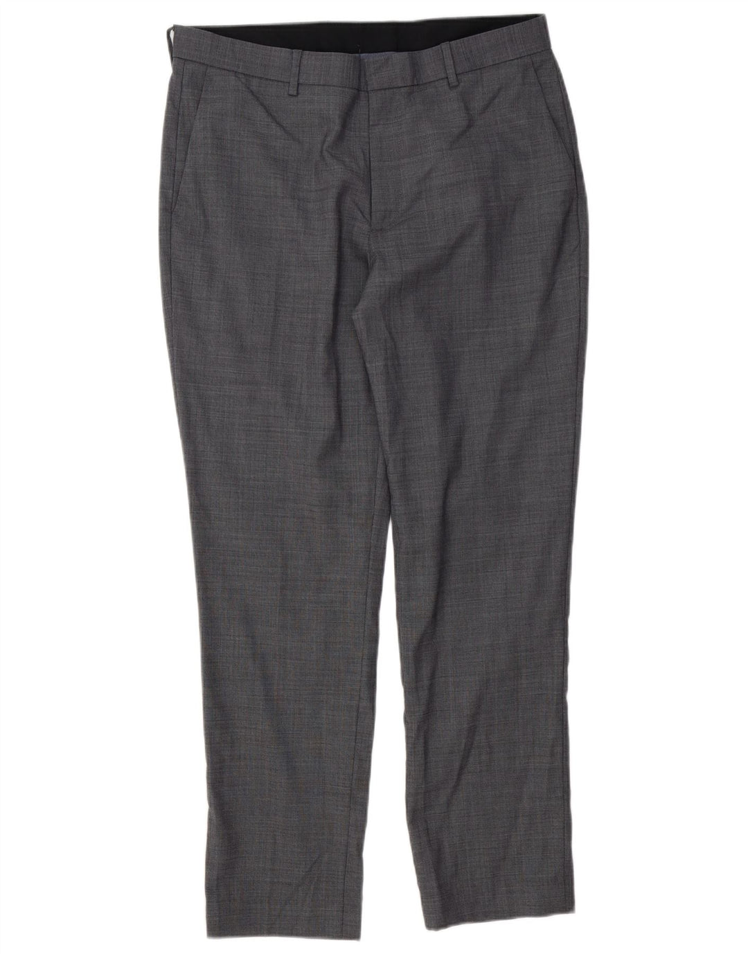 J. CREW Herren BOWERY Slim Chinohose W33 L30 Graue Nadelstreifenwolle