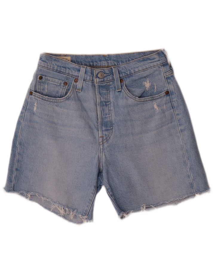 Levi's Damen 501 Denim Shorts W26 Small Blaue Baumwolle