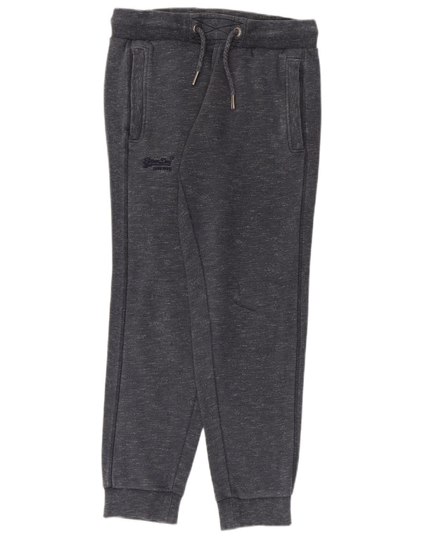 Superdry Herren-Trainingshose, Jogginghose, Größe S, marineblau gesprenkelte Baumwolle