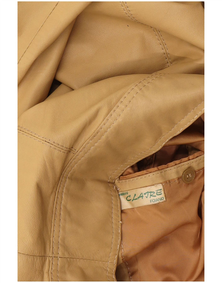 Vintage Damen Bomberjacke UK 10 Small Beige