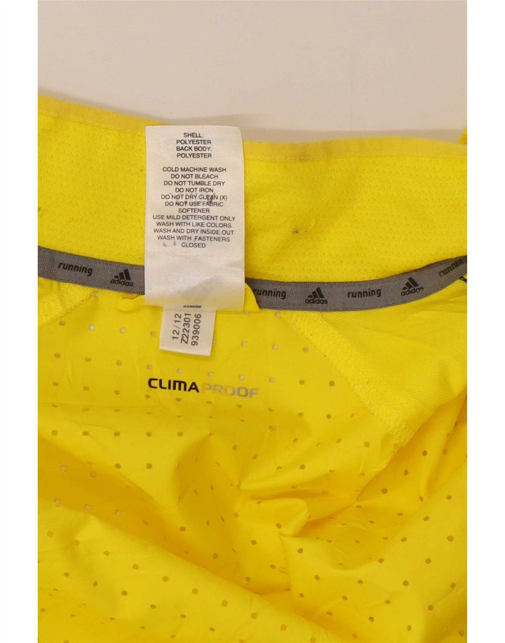Adidas Herren Clima Proof Regenjacke UK 40 Large Gelb Polyester