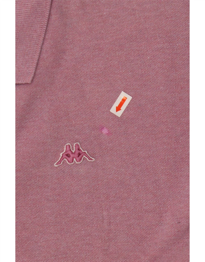KAPPA Mens Polo Shirt Large Pink Cotton Classic