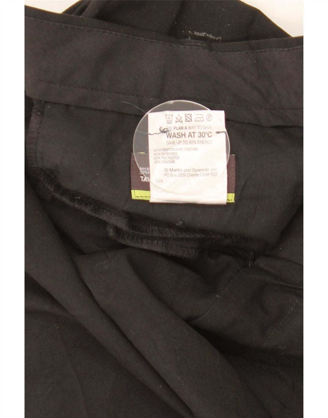 Marks & Spencer Maßgeschneiderte, gerade Anzughose für Herren, W40, L31, Schwarz