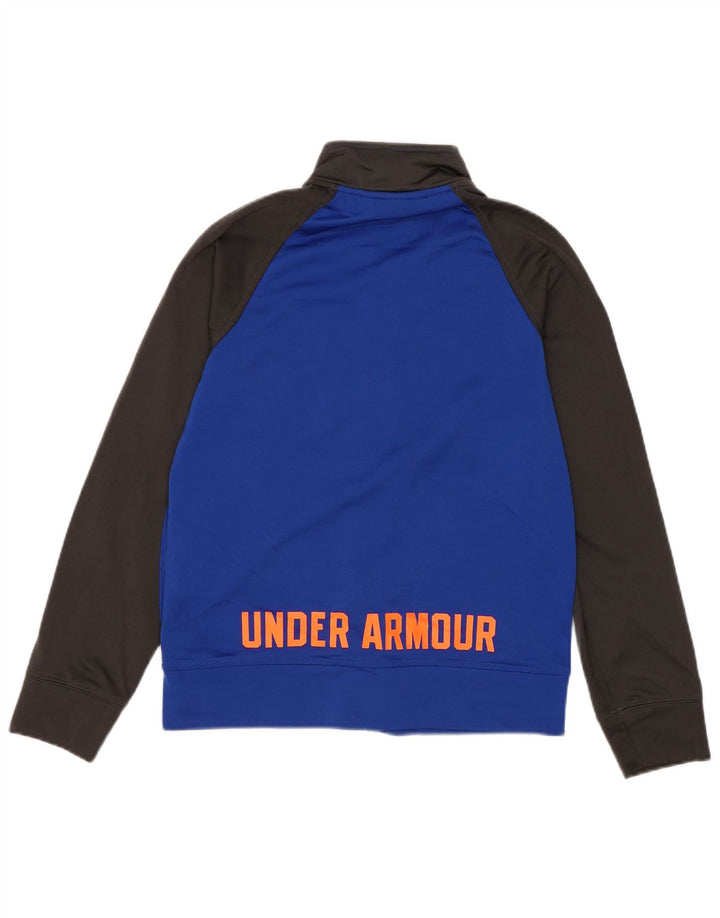 Under Armour Jungen-Trainingsanzug-Top-Jacke, 7–8 Jahre, klein, blau, Farbblock