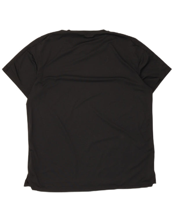 Nike Herren Dri Fit T-Shirt Top Large Schwarz Polyester