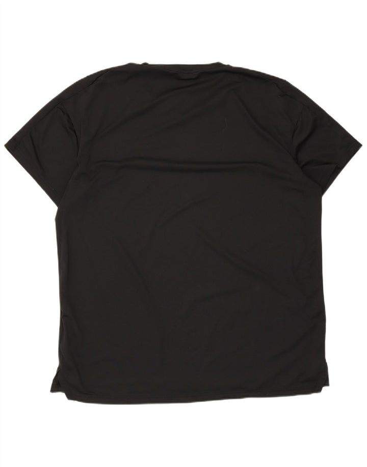 Nike Herren Dri Fit T-Shirt Top Large Schwarz Polyester