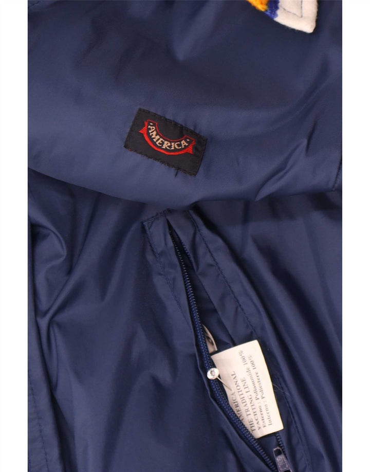 America Herren ärmelloser Trainingsanzug, Oberteil, Jacke, groß, Marineblau, Polyamid
