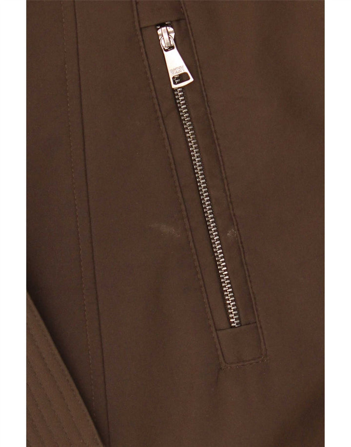 Dkny Damen Sherpa Mantel UK 18 XL Braun Polyester