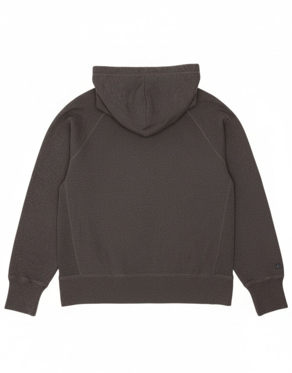 Champion Damen Kapuzenpullover mit Reißverschluss, UK 16, Größe L, Grau, Baumwolle