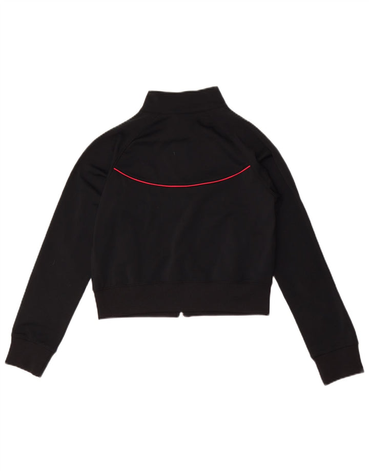 Nike Mädchen Crop Trainingsanzug Top Jacke 10–11 Jahre Mittelschwarzes Polyester