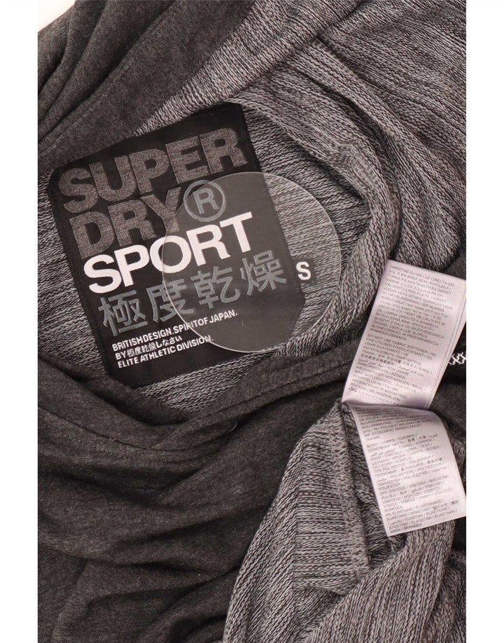Superdry Herren ärmelloser Kapuzenpullover, Größe S, Grau, Polyester