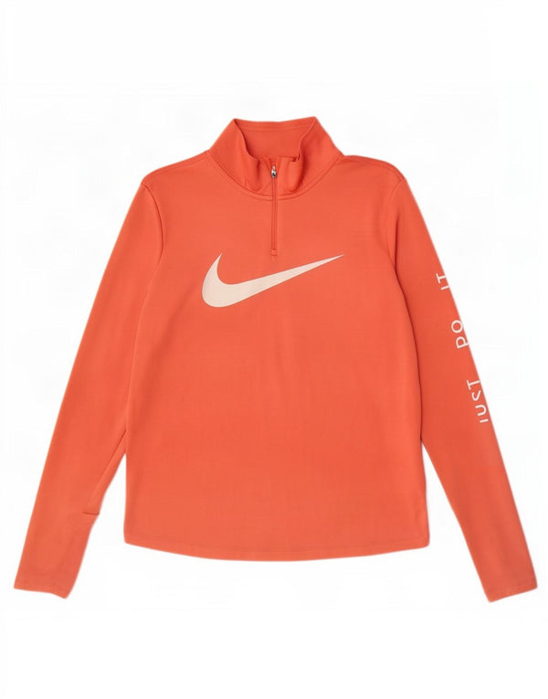 Nike Damen Dri Fit Graphic Pullover Trainingsanzug Top UK 16 Large Pink