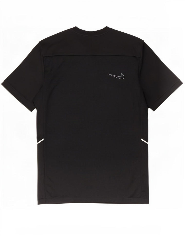 Nike Herren Dri Fit Slim T-Shirt Top Mittelschwarzes Polyester