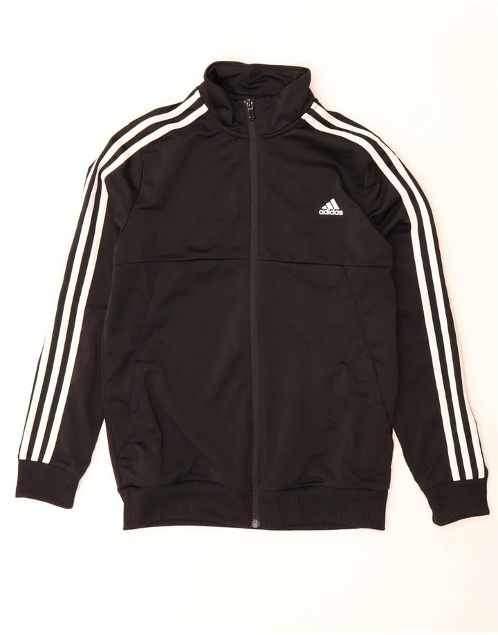 Adidas Jungen Climalite Trainingsanzug Top Jacke 13-14 Jahre Schwarz Polyester