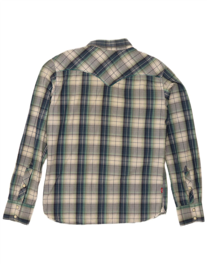 Levi's Herrenhemd, groß, blau kariert, Baumwolle