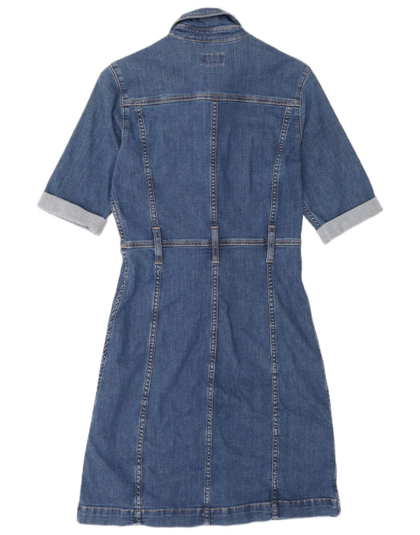 PEPE Jeans Damen Jeanskleid UK 10 Small Blau Baumwolle