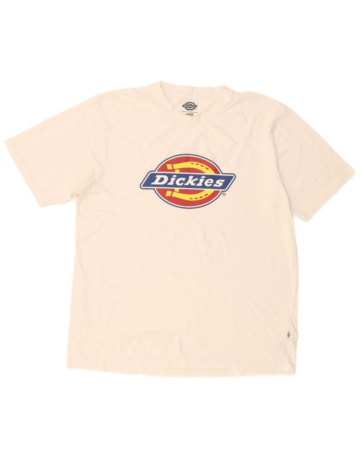 Dickies Herren-T-Shirt mit Grafik, Größe L, aus weißer Baumwolle