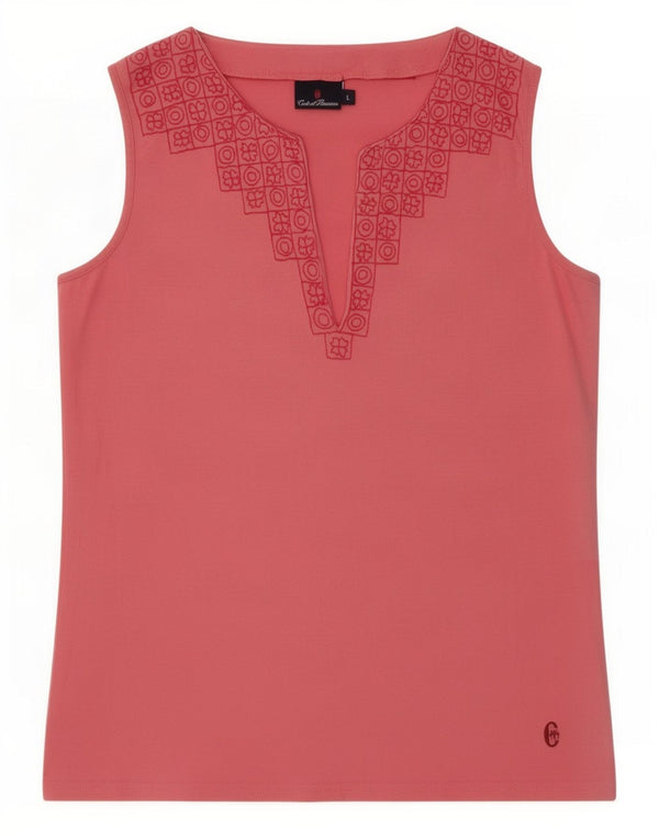 Conte of Florence Damen Weste Top UK 14 Large Rosa Baumwolle