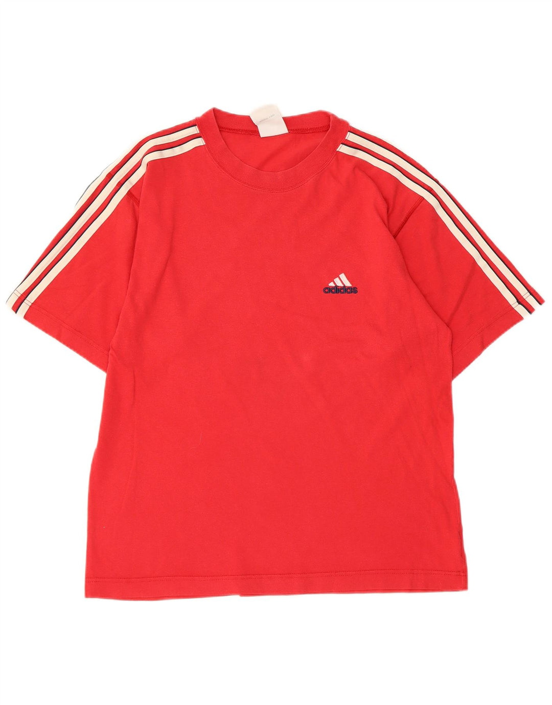ADIDAS Herren T-Shirt Top UK 34/36 Small Rote Baumwolle