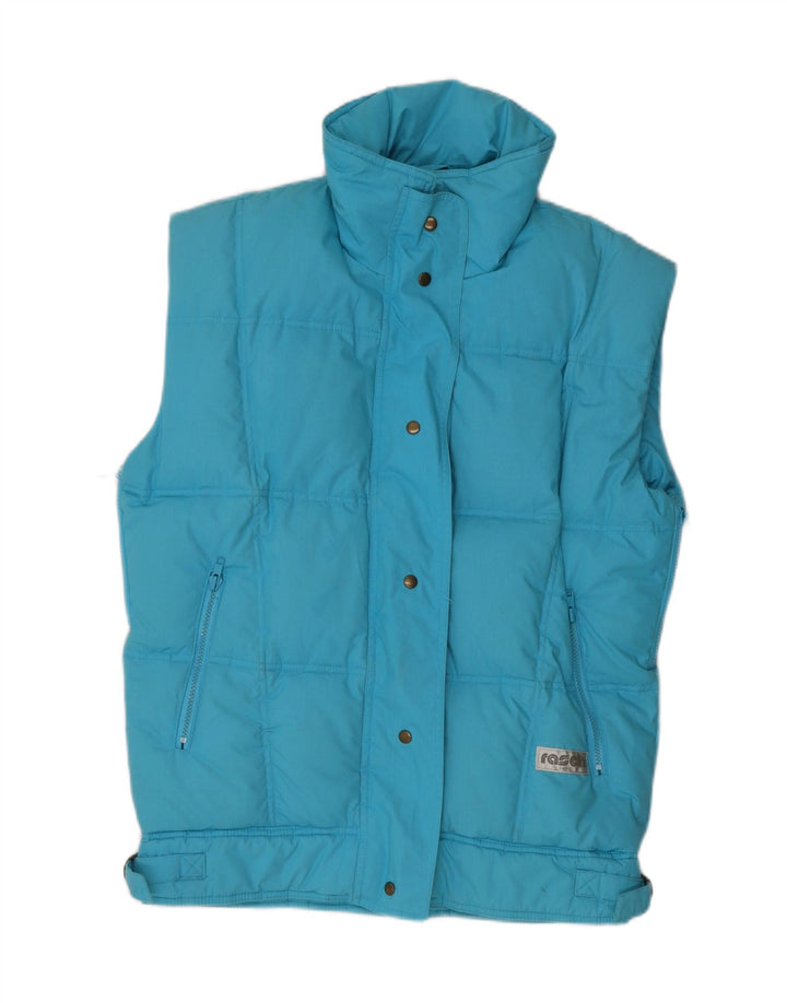 VINTAGE Womens Padded Gilet EU 38 Medium Blue Vintage Vintage and Second-Hand Vintage from Messina Hembry 