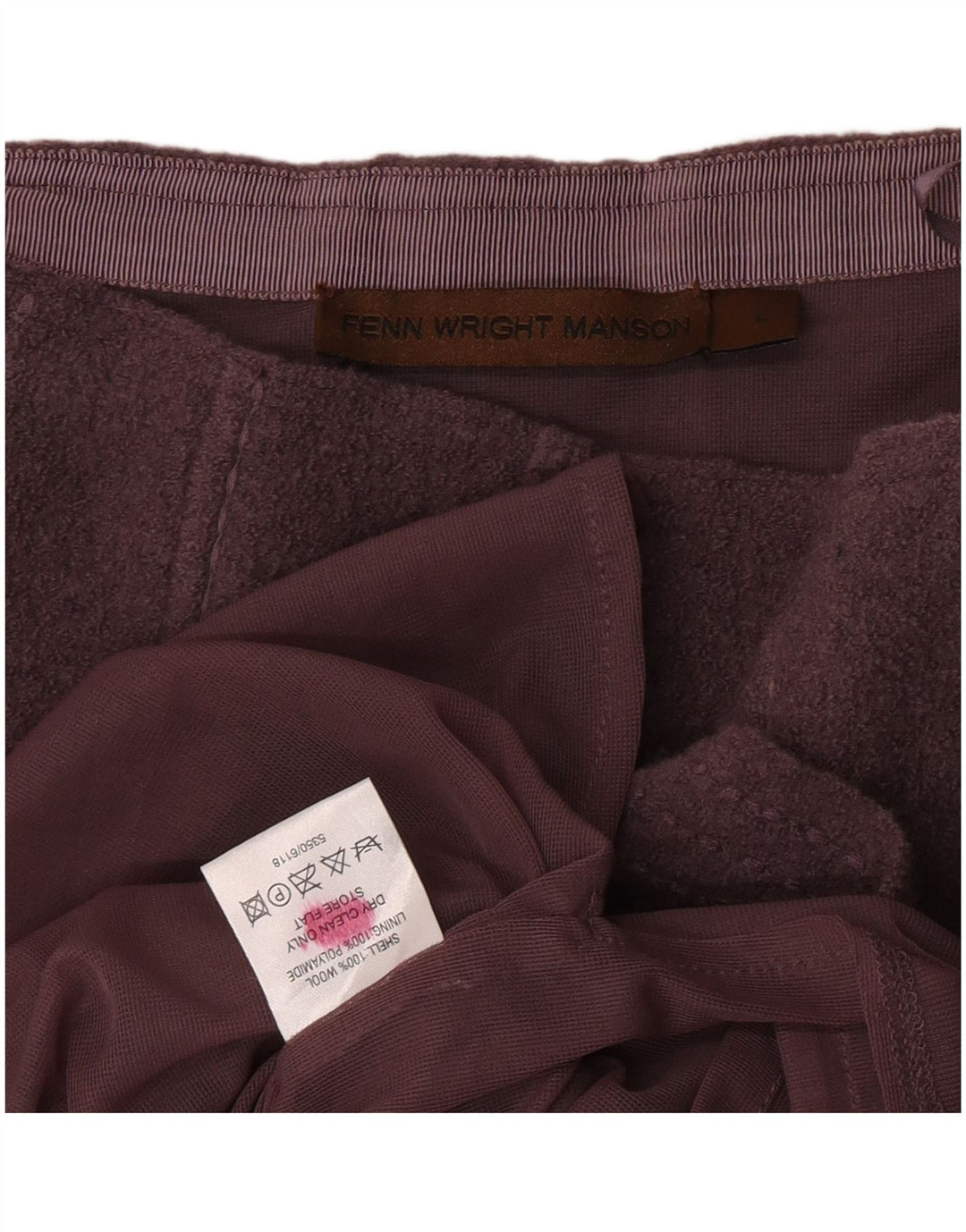 Fenn Wright Manson Damen-A-Linien-Rock, Größe L, W30, Lila, Wolle