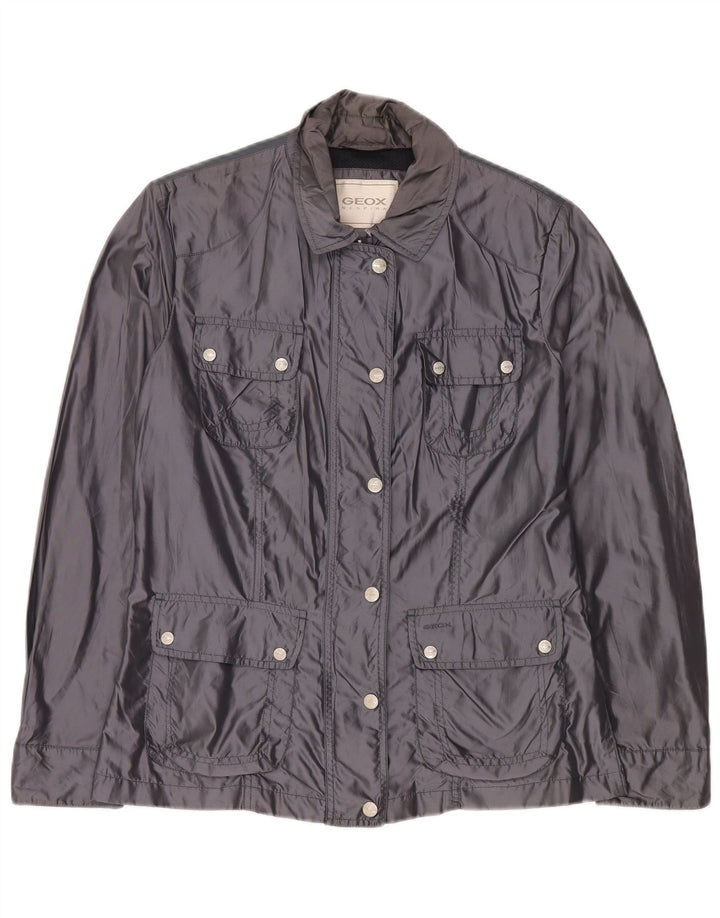 Geox Damen-Utility-Jacke in Übergröße, UK 10, Größe S, Marineblau, Polyamid