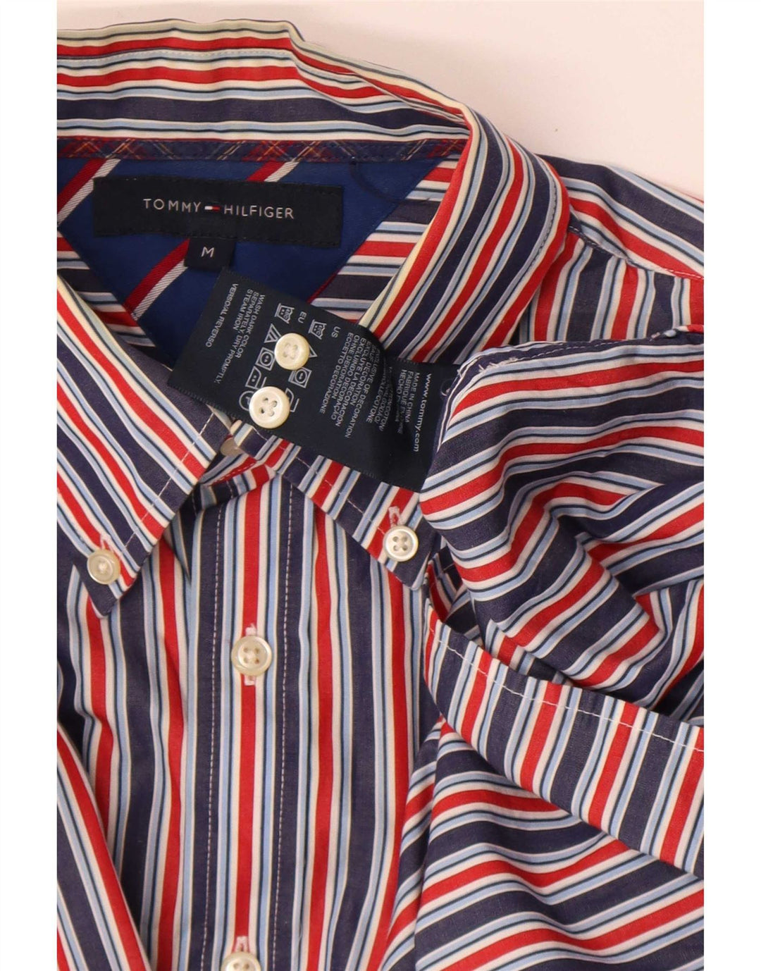 Tommy Hilfiger Herrenhemd, mittelgroß, mehrfarbig, Nadelstreifen-Baumwolle