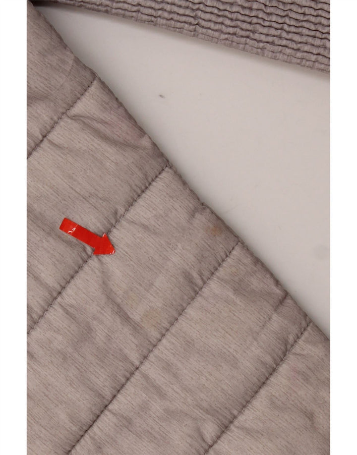 Superdry Wattierte Damenjacke mit Kapuze, UK 14, Größe L, Grau, Polyester