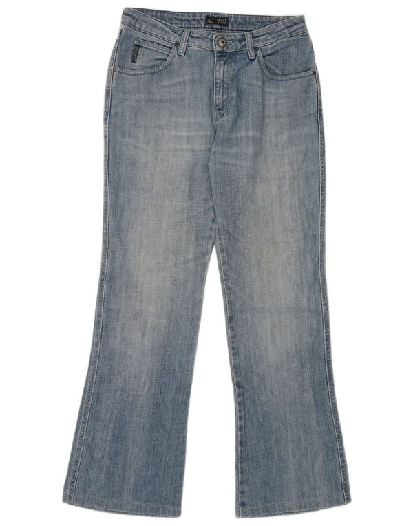 Armani Damen Bootcut Jeans W30 L29 Blaue Baumwolle