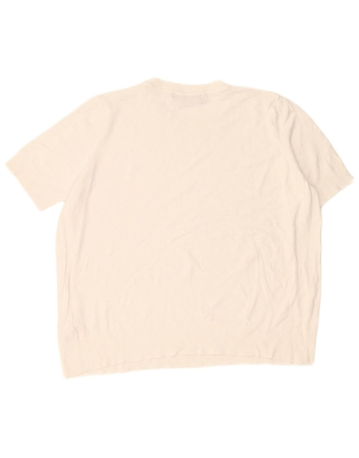 Marks & Spencer Damen-Pullover mit Rundhalsausschnitt, Gr. 40, Größe L, Weiß