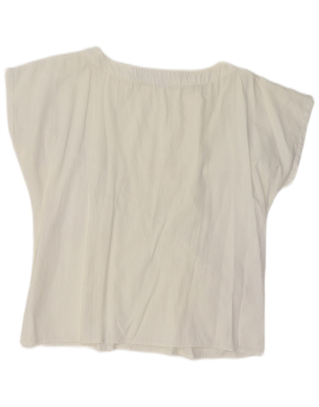 VINTAGE Damen Crop T-Shirt Top UK 14 Medium Weiß