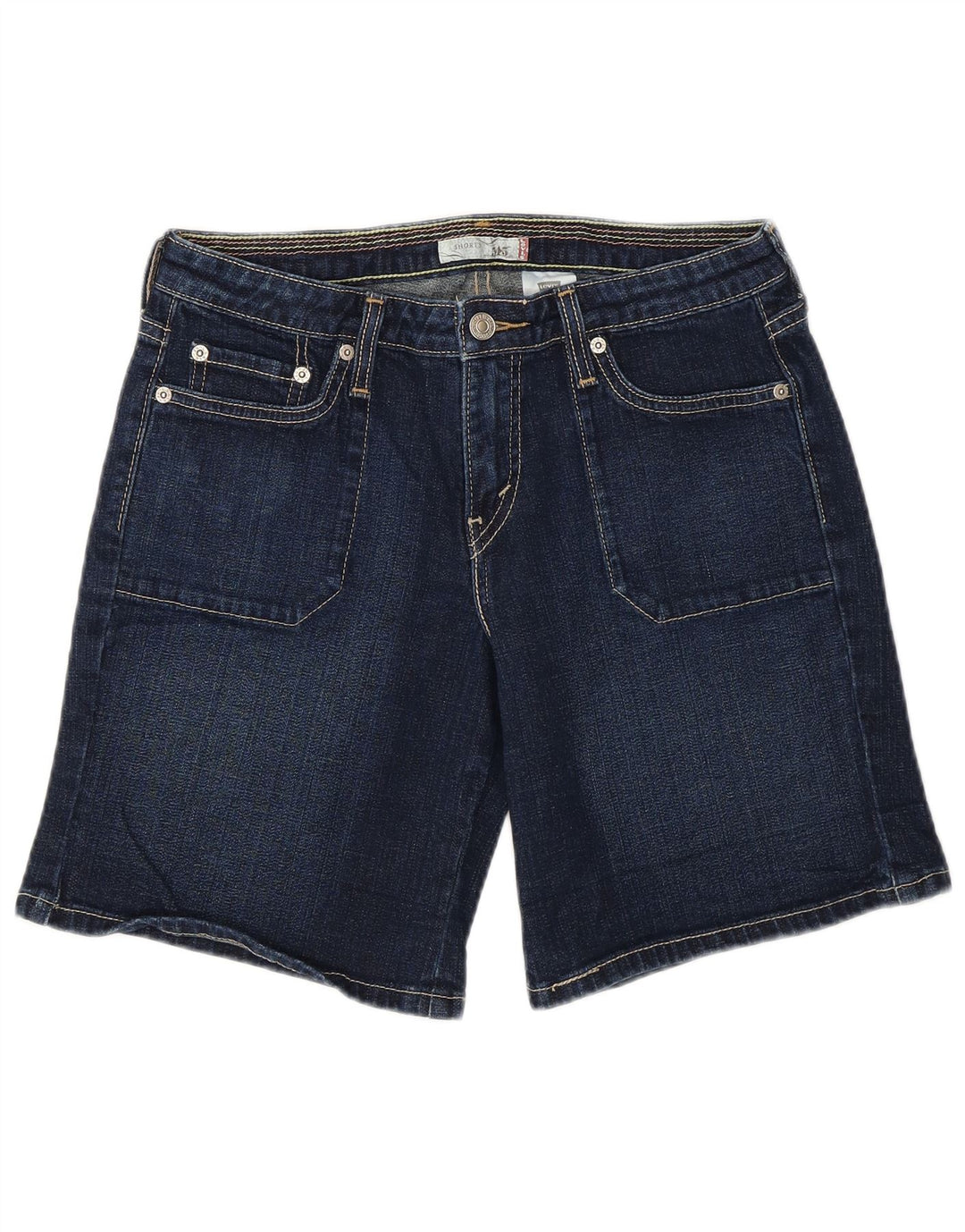 Levi's Damen 545 Denim Shorts US 4 Small W28 Marineblaue Baumwolle