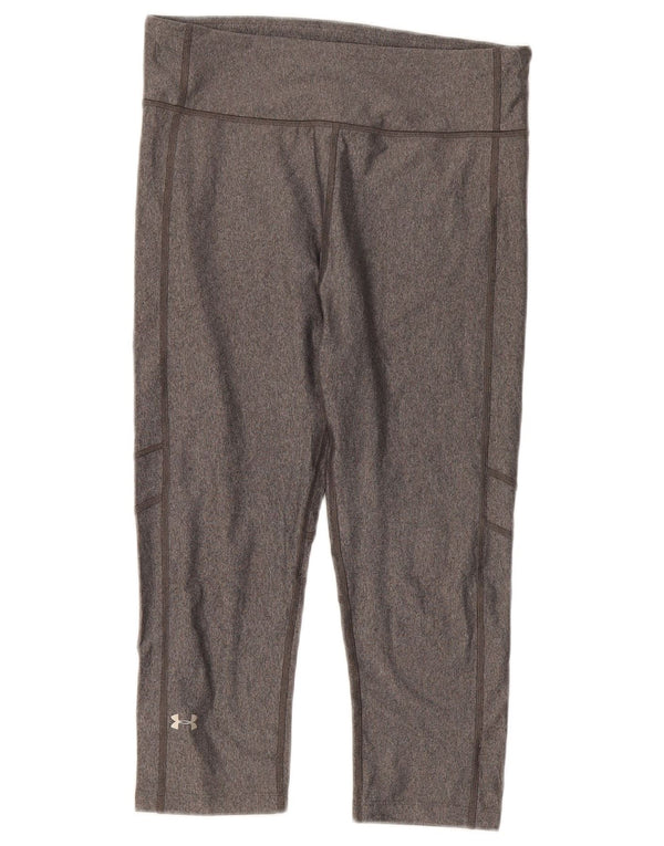 Under Armour Damen Heat Gear Capri Leggings UK 12 Mittelgrau