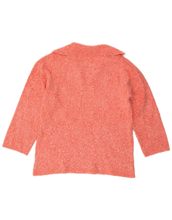 Zara Damen-Pullover, übergroß, Rollkragenpullover, Gr. 10, klein, orange meliert