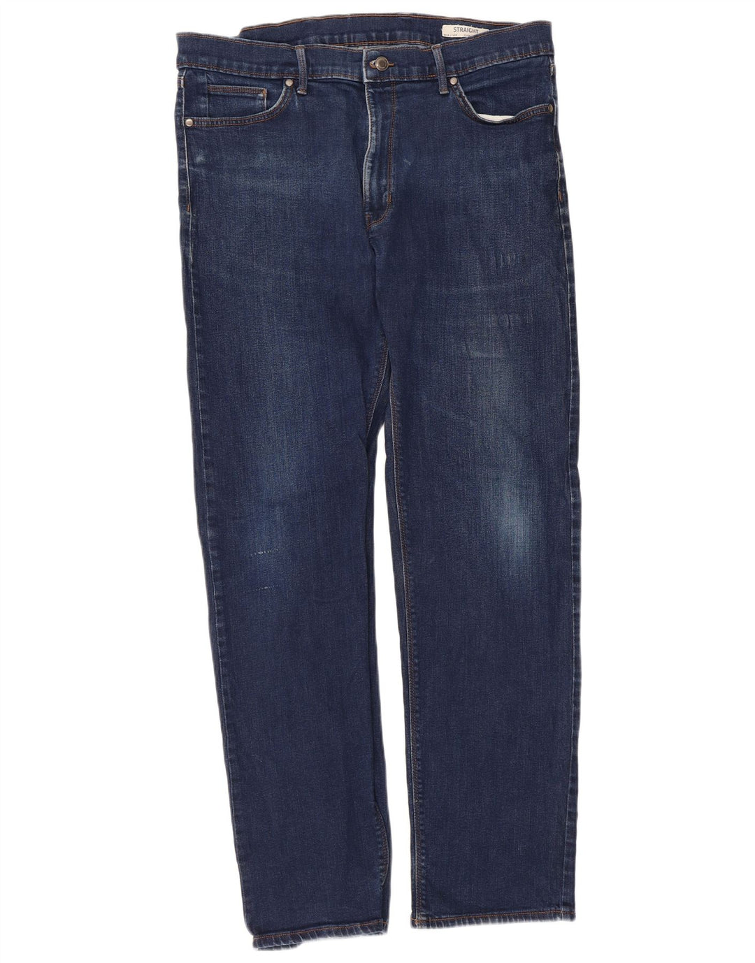 Marks & Spencer Herren Straight Jeans W38 L33 Blaue Baumwolle