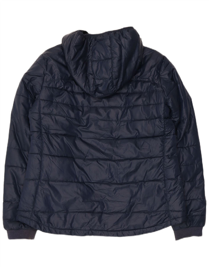 Diadora Wattierte Damenjacke mit Kapuze, UK 20 2XL, Marineblau, Polyester
