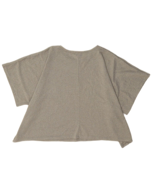 Zara Damen Crop-Oversize-Blusenoberteil UK 14 Medium Beige Flecked