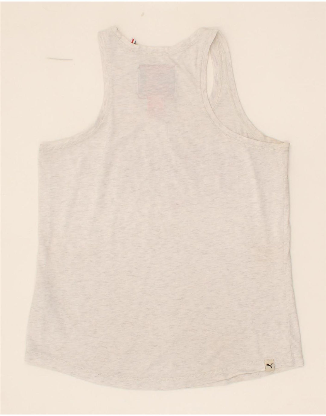 PUMA Womens Graphic Vest Top UK 10 Small Grey Cotton Vintage Puma and Second-Hand Puma from Messina Hembry 