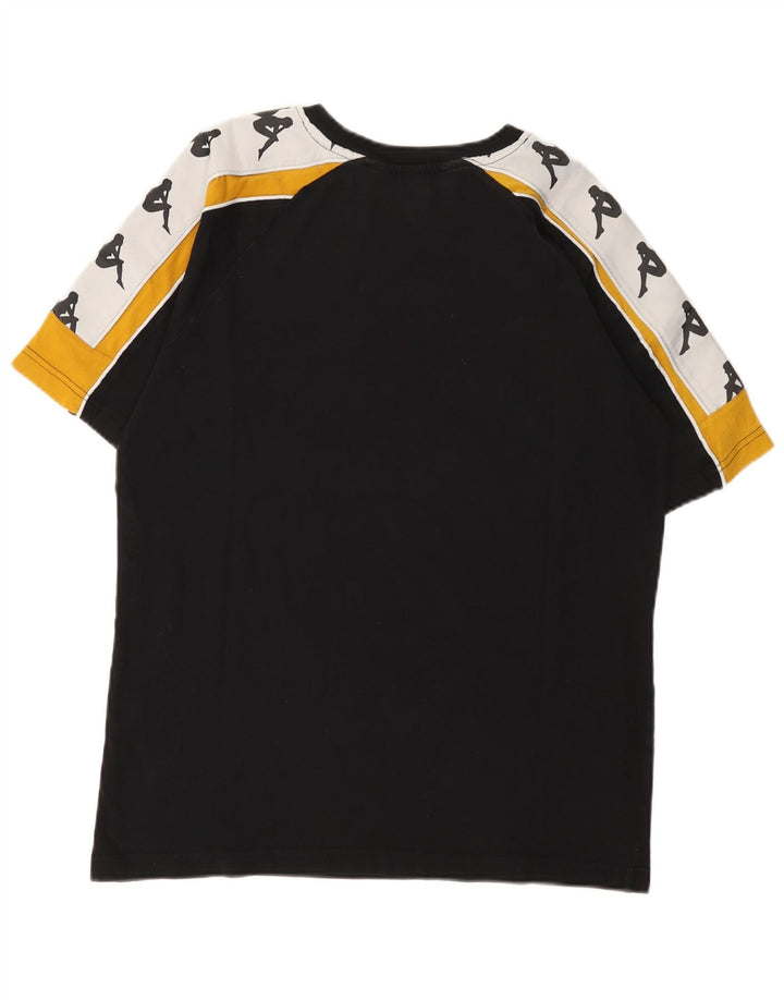 Kappa Herren-T-Shirt mit Grafik, groß, Schwarz, Farbblock
