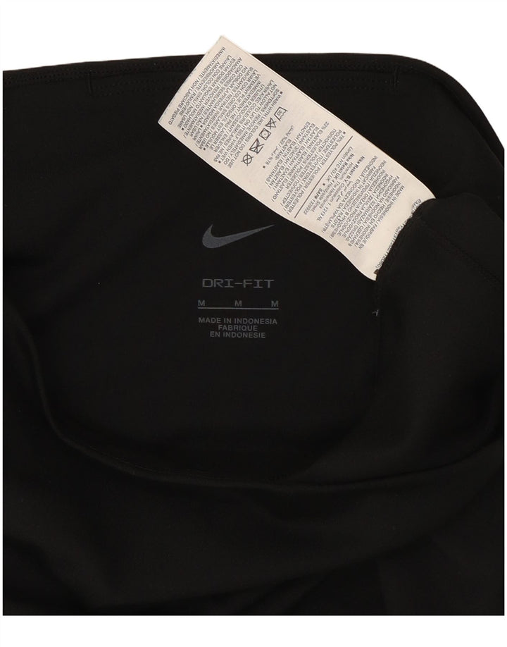 Nike Damen Dri Fit Capri Leggings UK 12 Medium Schwarz Polyester