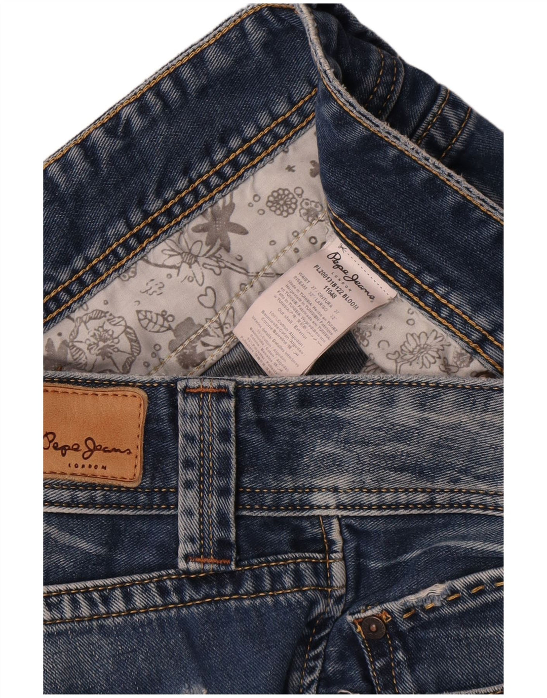 PEPE Jeans Damen Bootcut Jeans W27 L32 Blaue Baumwolle