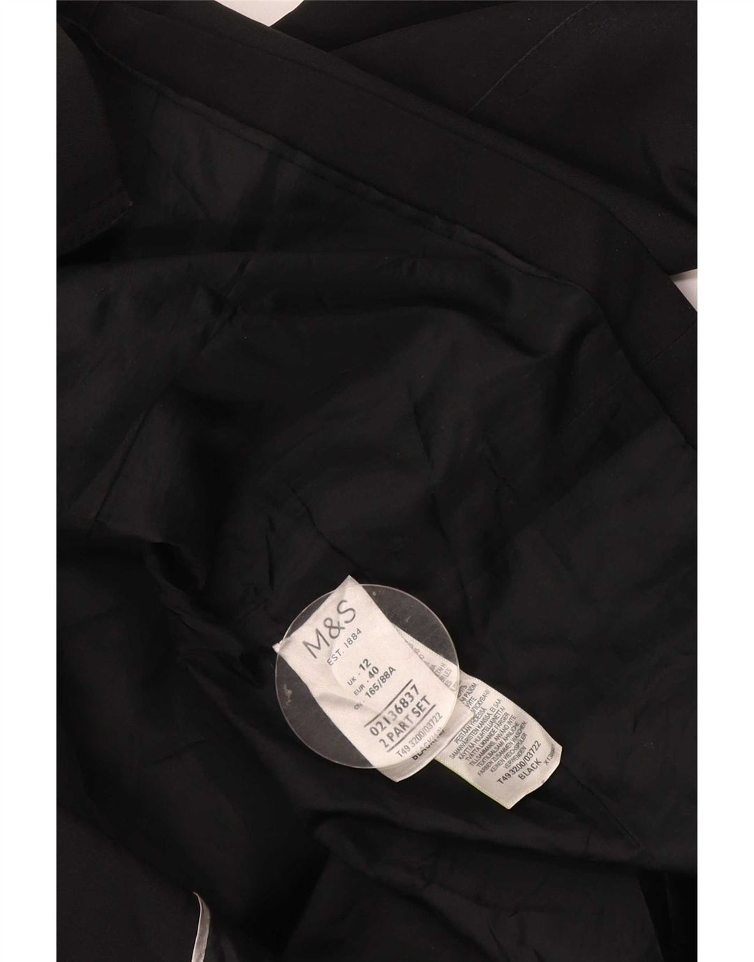 Marks & Spencer Damen Trenchcoat UK 12 Medium Black Polyester