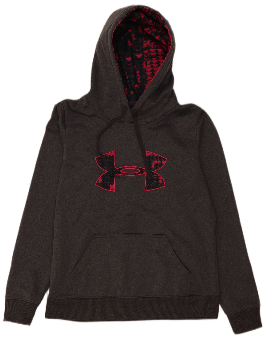 Under Armour Womens Graphic Oversized Hoodie Pullover UK 10 Small Grau
